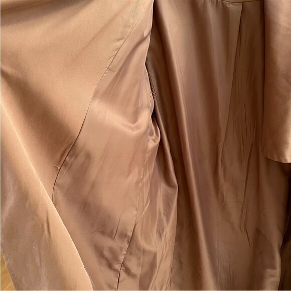 Pure Navy Waterfall Open Front Belted Trench Coat in Portobello Tan M NWOT - Picture 13 of 14